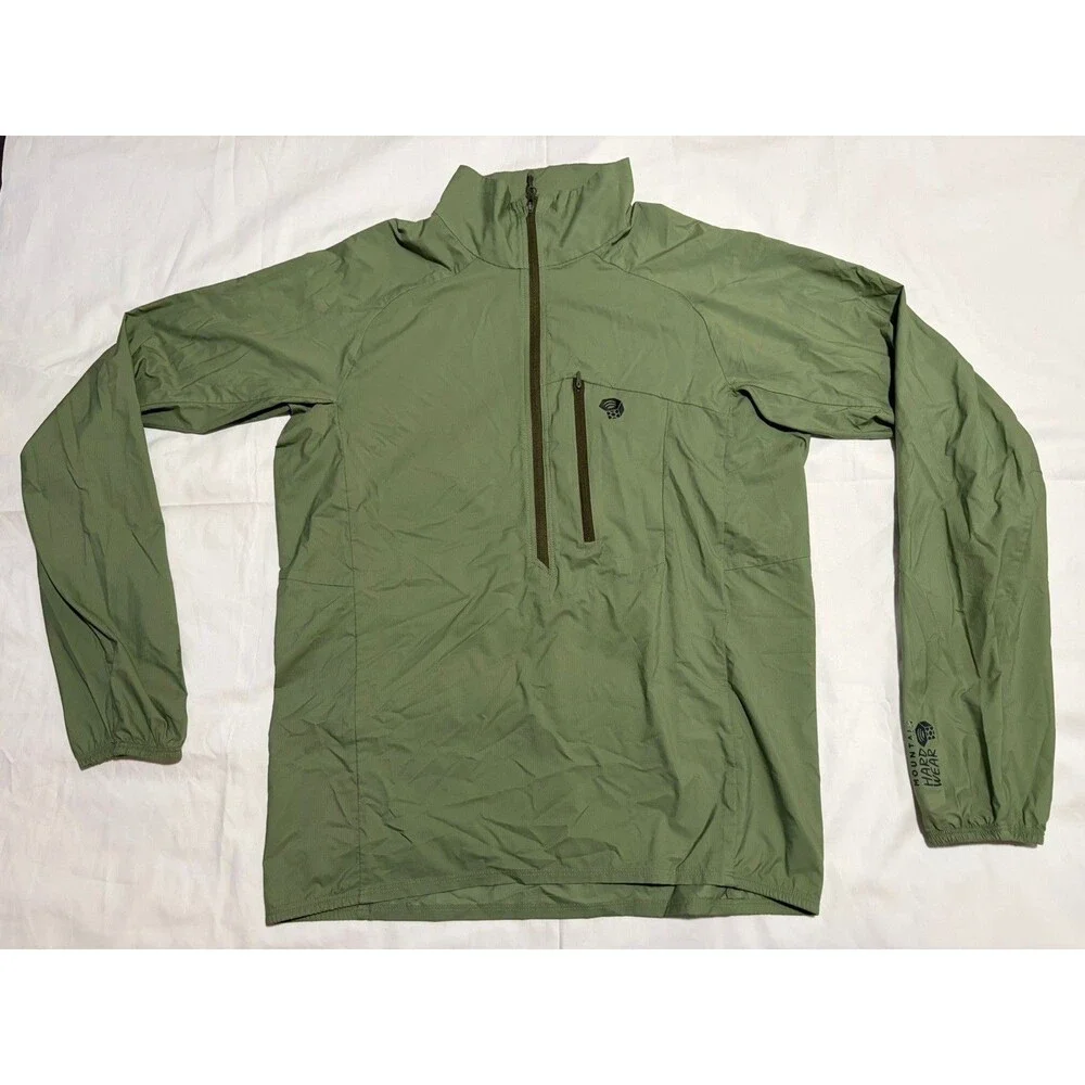 Mountain Hardware Kor Preshell Windbreaker Pullover Mens small green ultralight